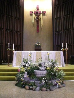 Full view altar and cross 4-14-2009